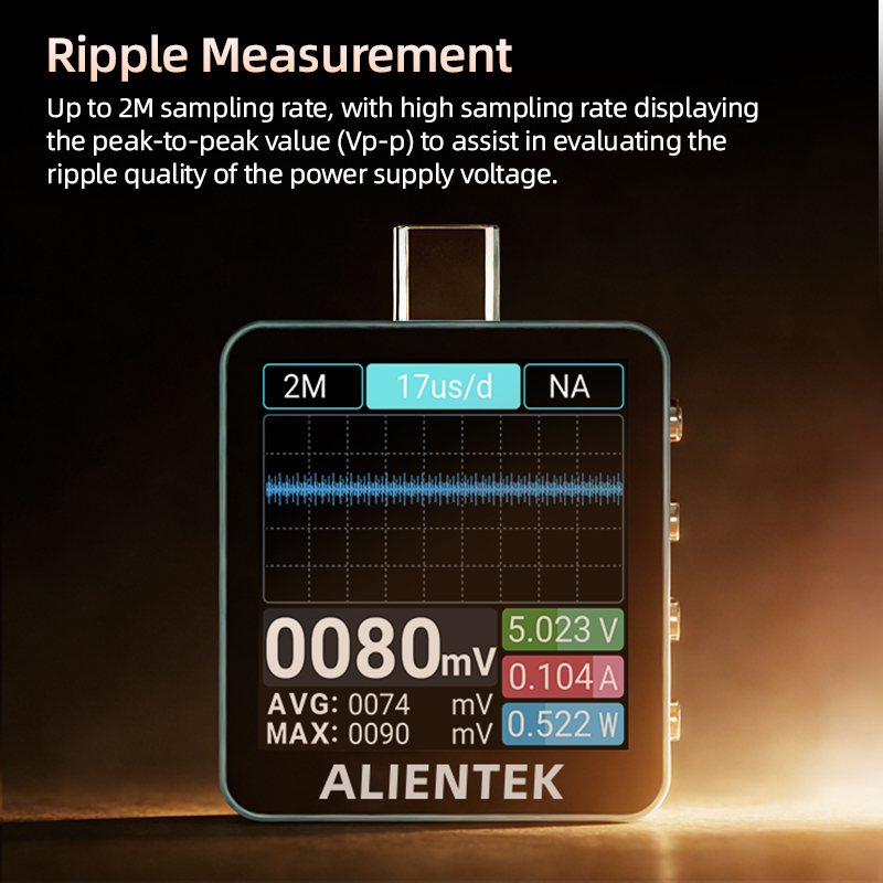 Tester USB Tipo C ALIENTEK C2, - Power Supply Tester recensione e prezzo