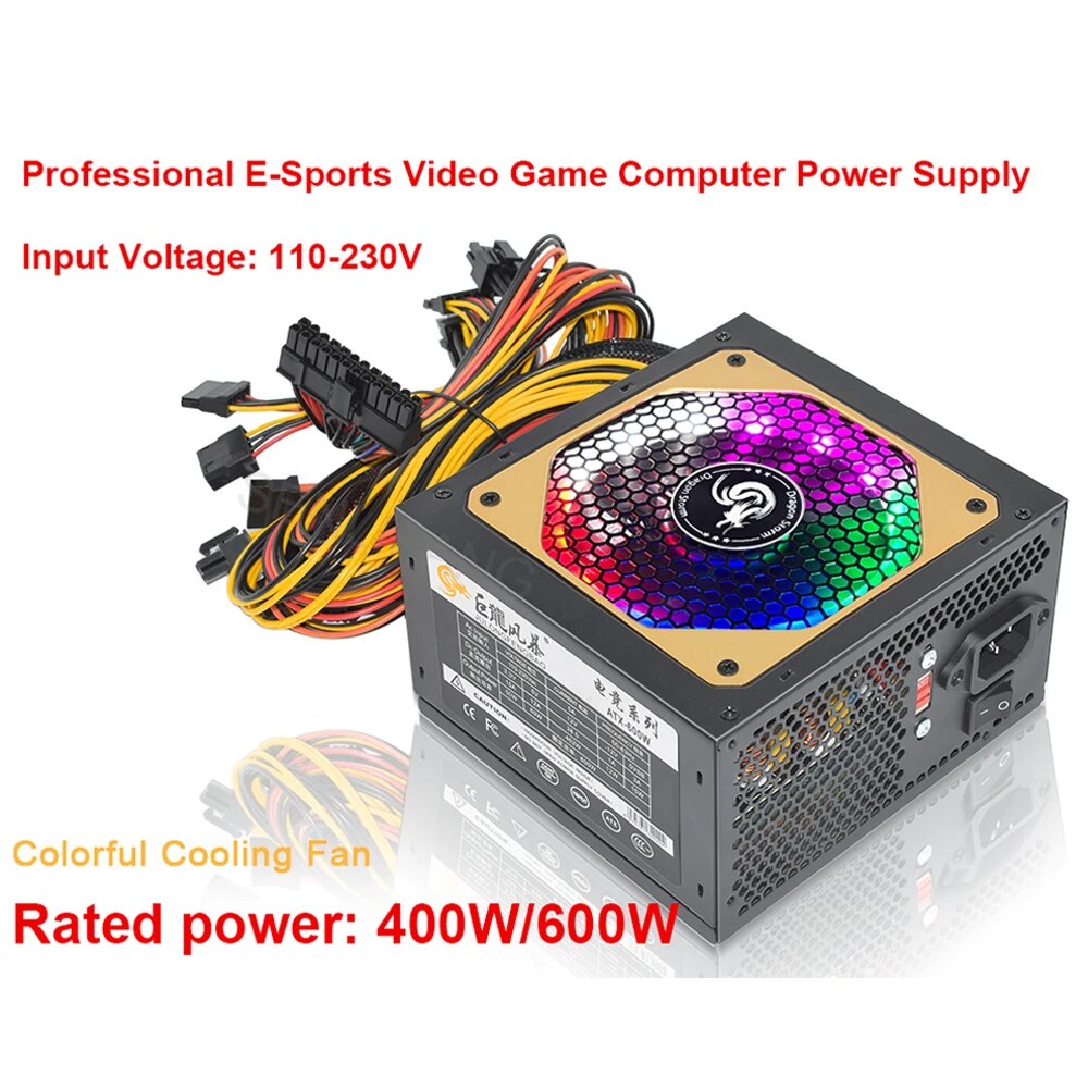 ATX 400W 600W 110-230V RGB 12V - Power Supply 750W recensione e prezzo